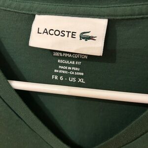 Lacoste Forest Green Pima Cotton Tee